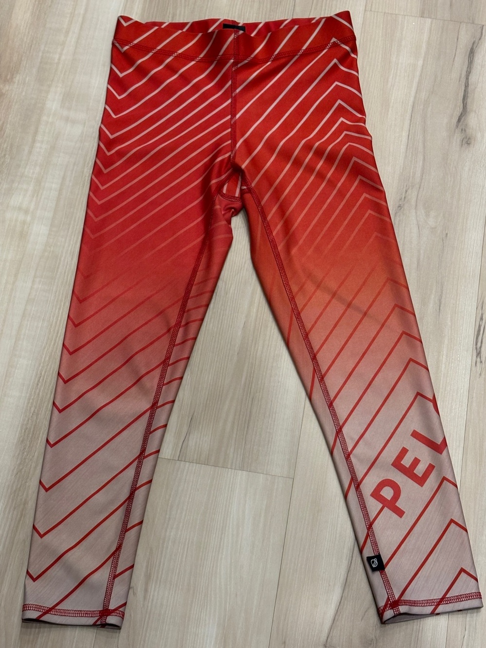 Terez x Peloton Red Ombre Geometric Leggings Size Small
